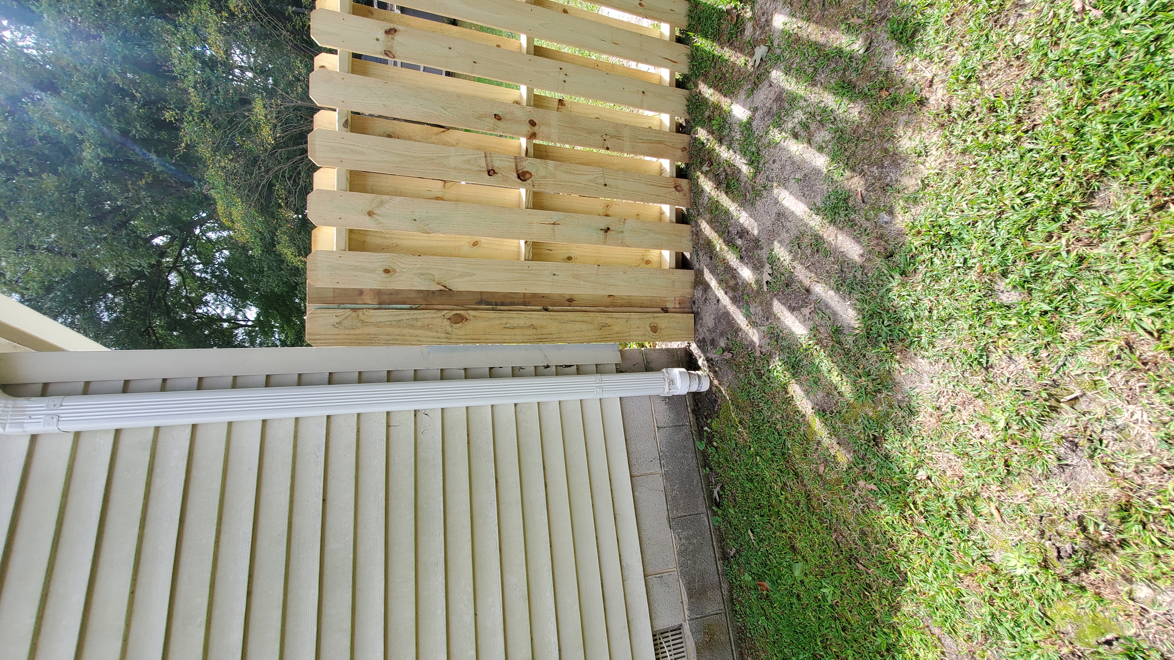 Wood fence — completed project