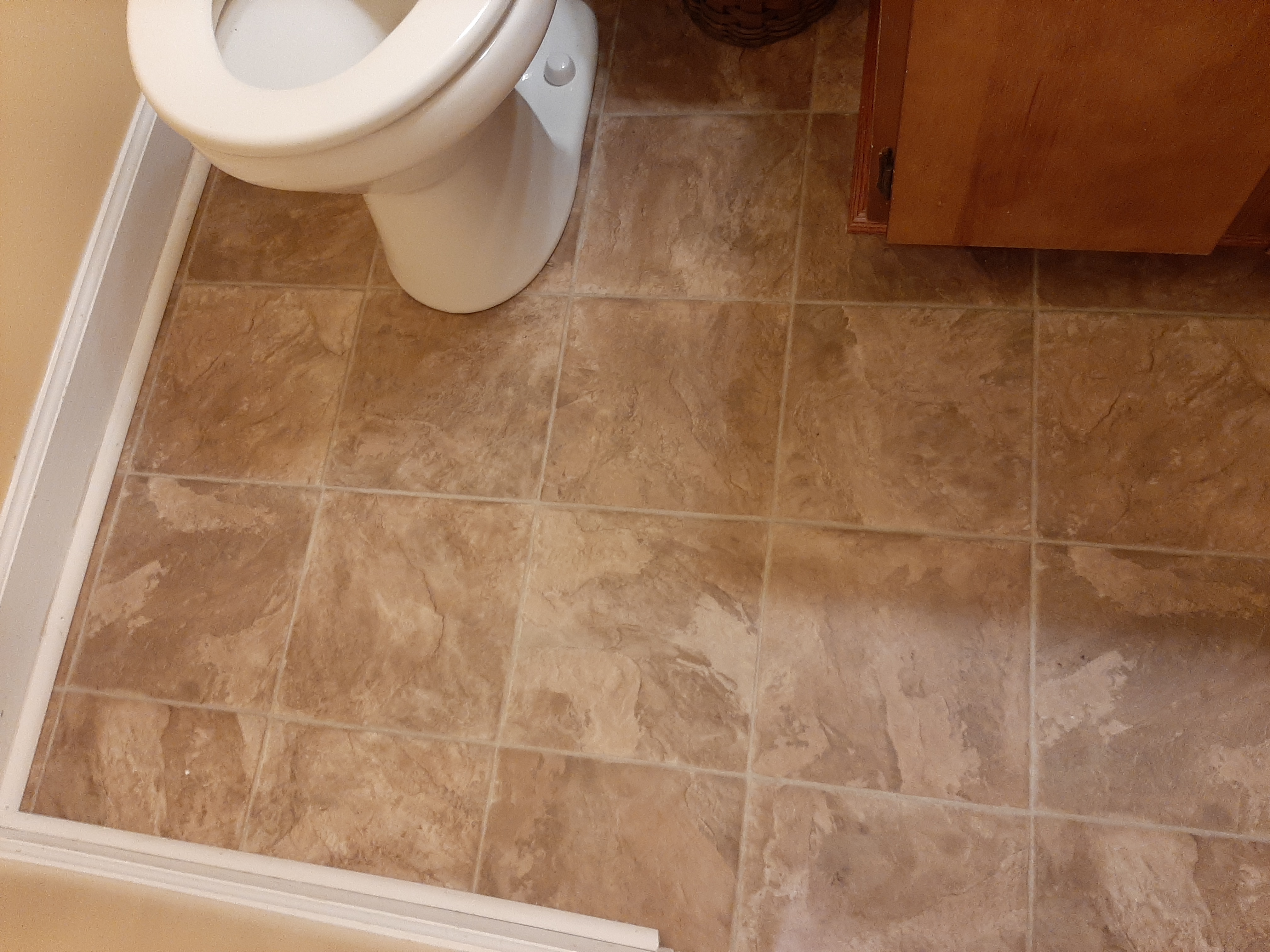 Linoleum flooring installation