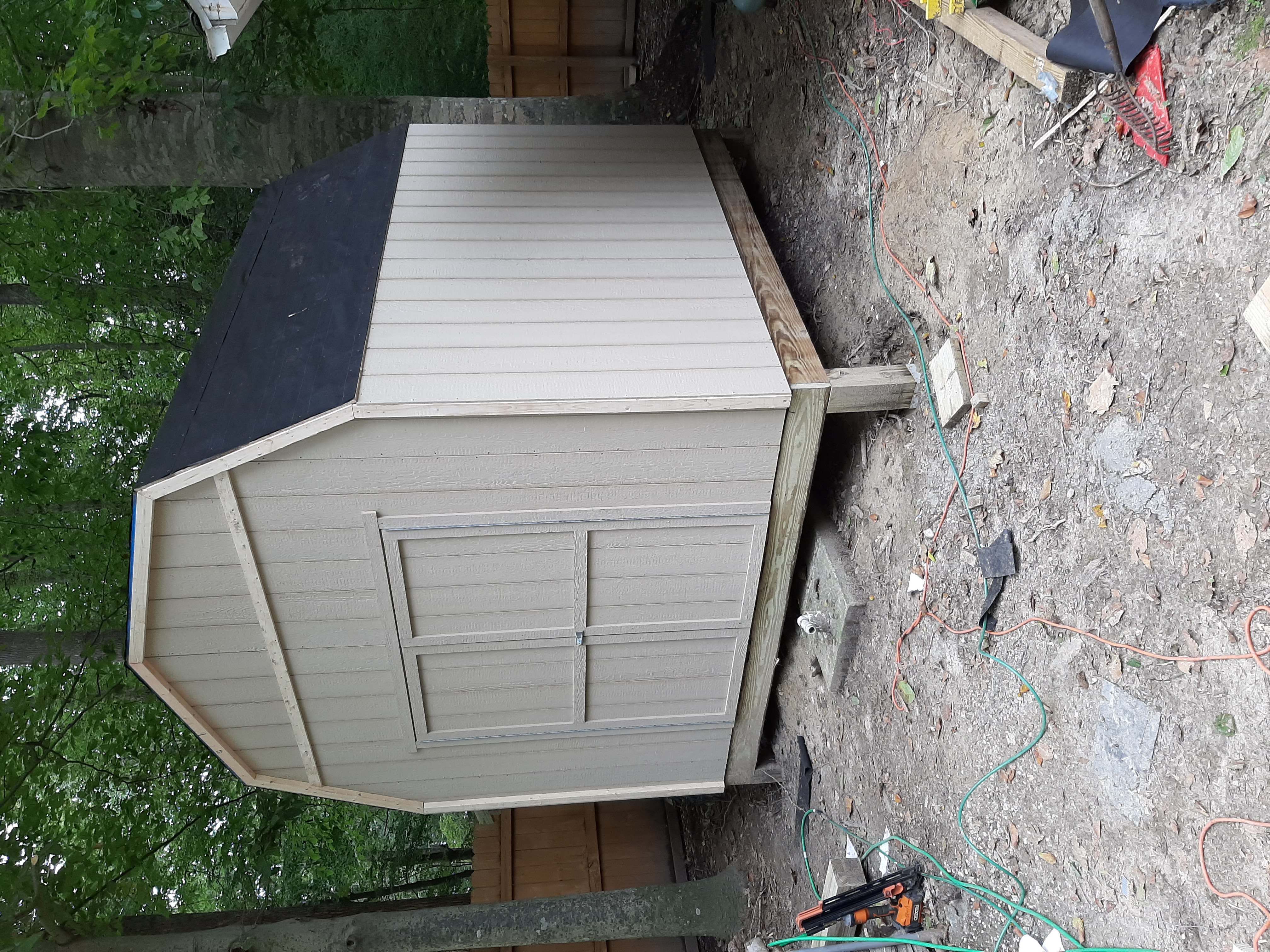 Custom shed build — site overview