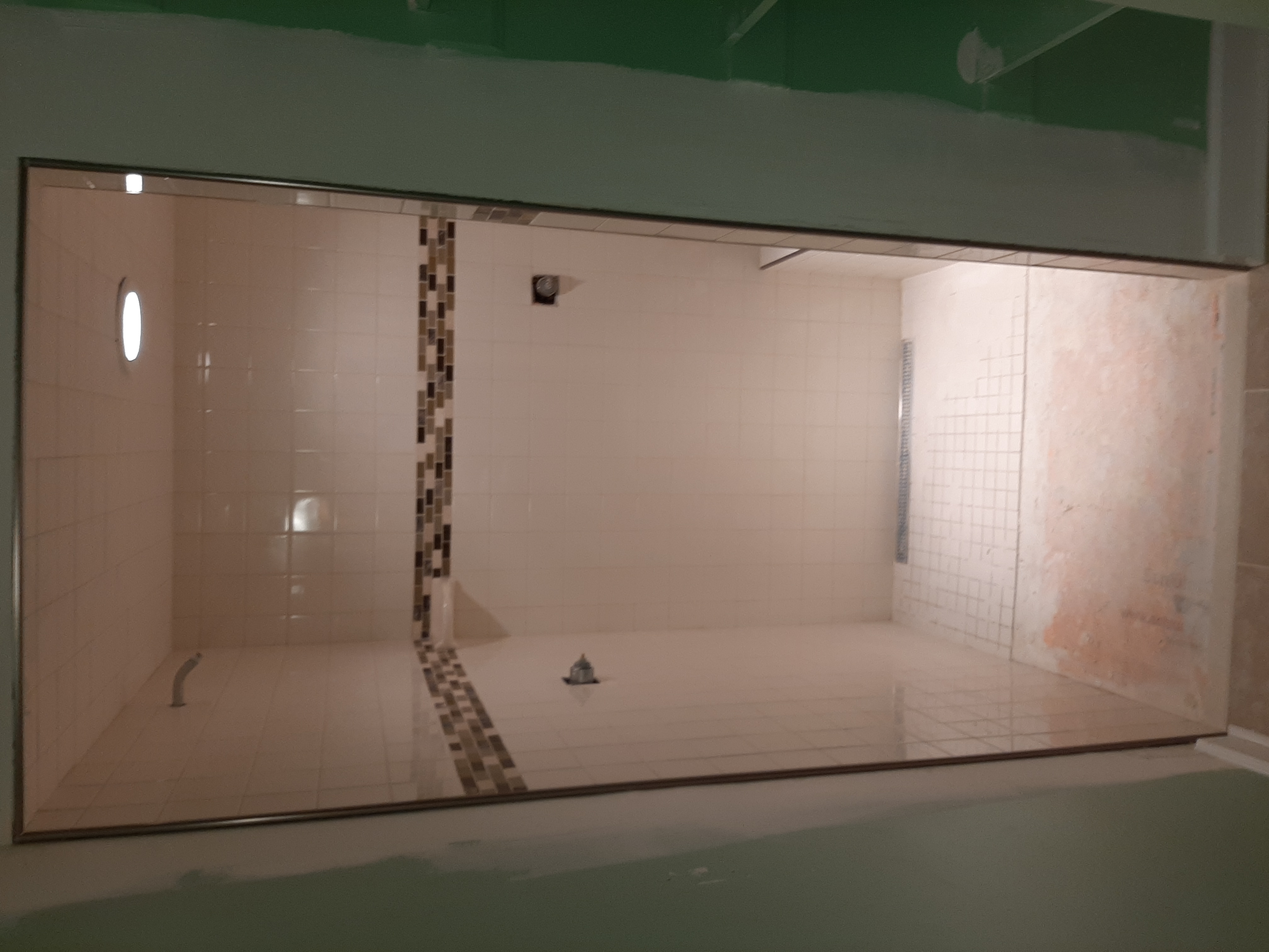Custom bathroom shower tile work